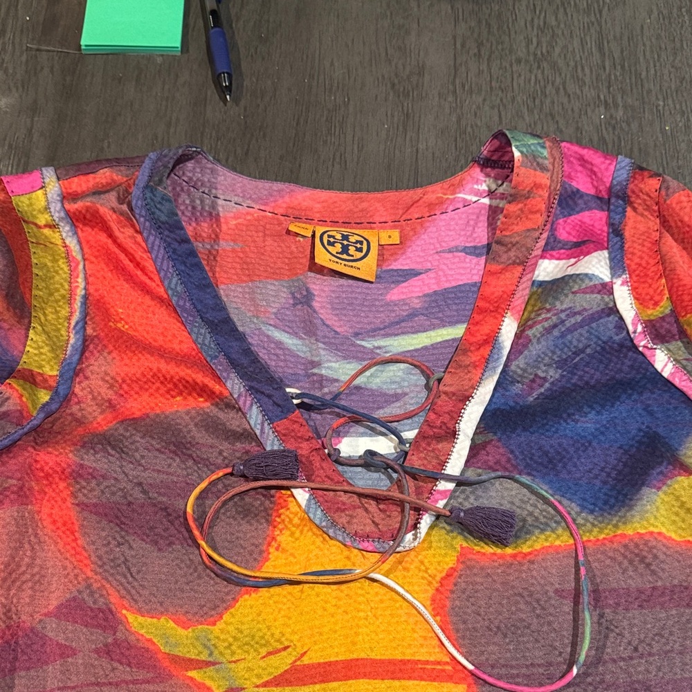 Tory Burch Multicolor V-Neck Top
